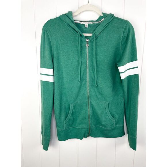 Victoria’s Secret VS Angel Green Stripe Collegiate Full Zip Hoodie XS - Picture 2 of 14